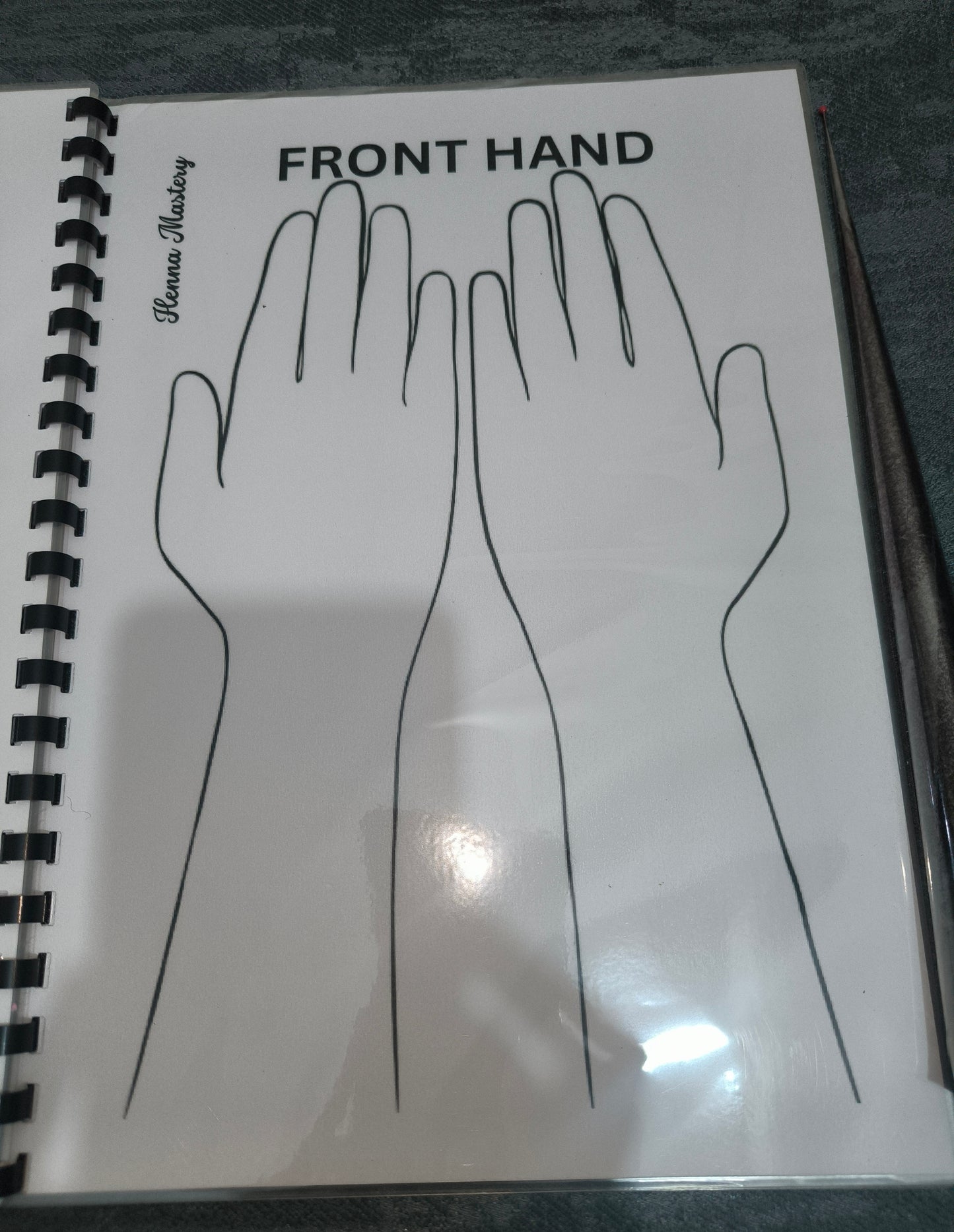 Henna Reusable Tracing Book + FREE Practice Cone.( The Empty Canvas,Full Laminated)