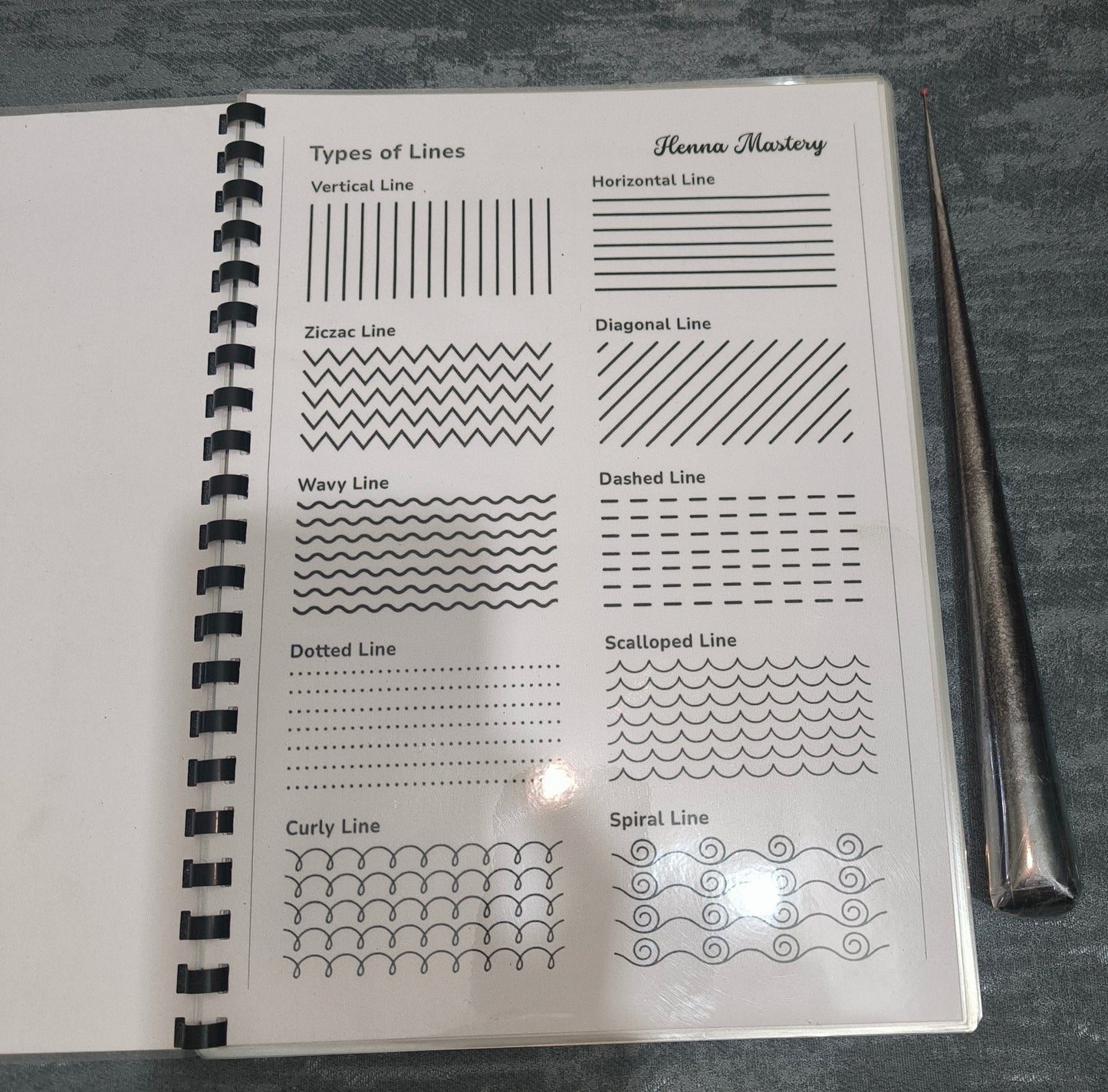 Henna Reusable Tracing Book + FREE Practice Cone.( The Empty Canvas,Full Laminated)