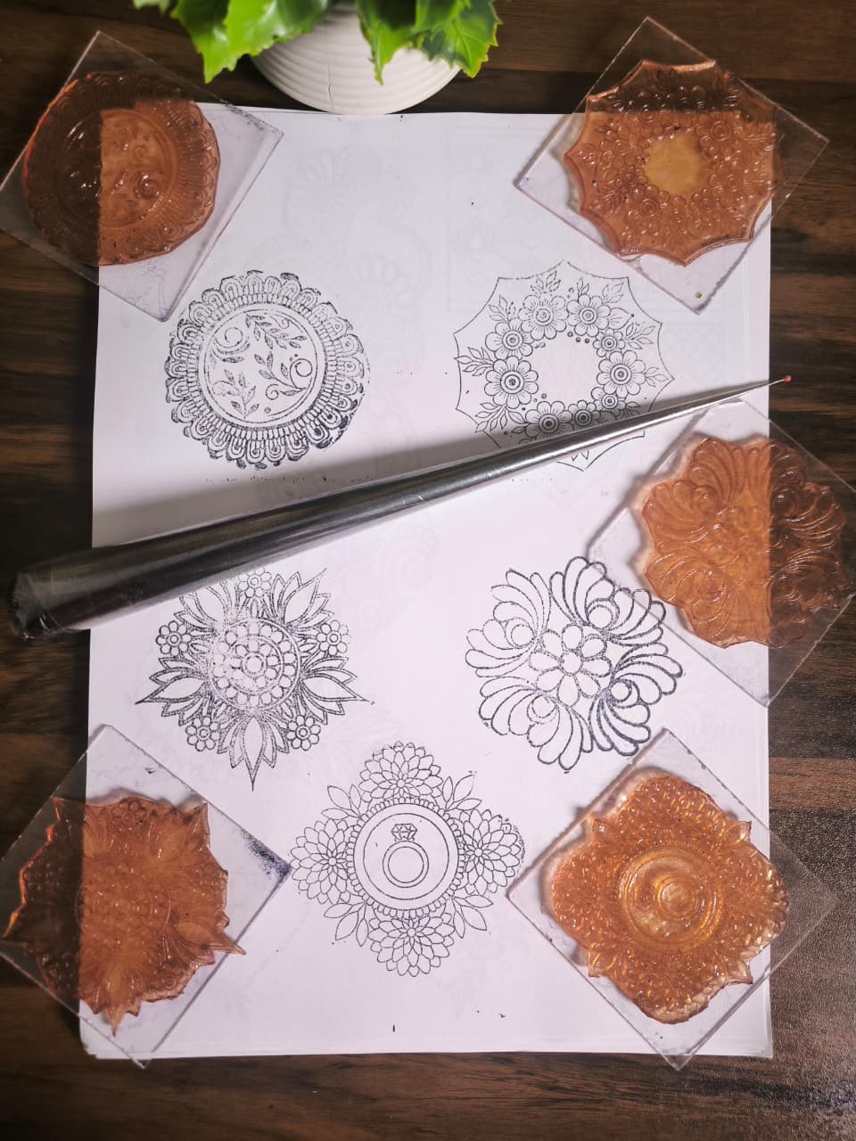 Mehndi Stamp Mandala Collection – Set of 5 Designs