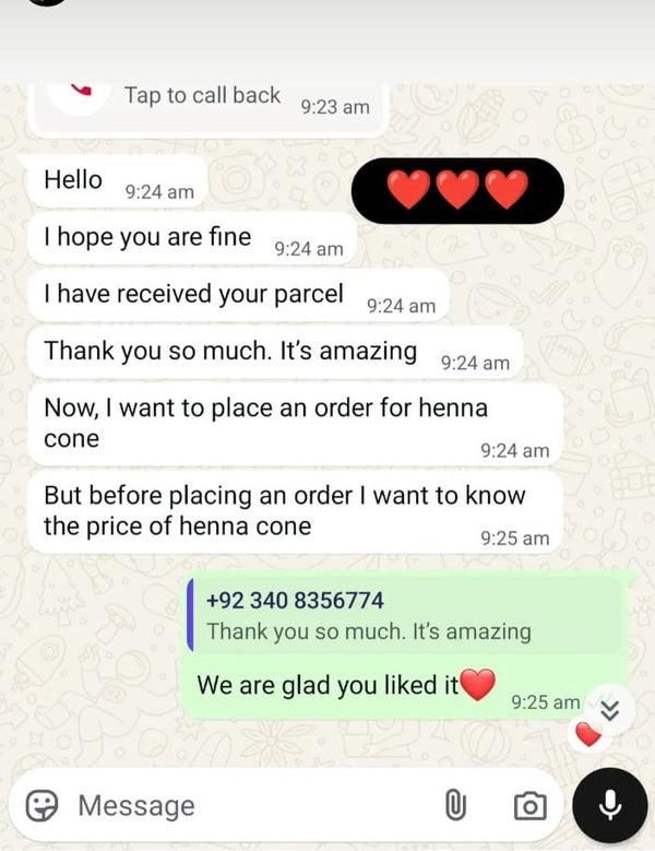 Customer review screenshot