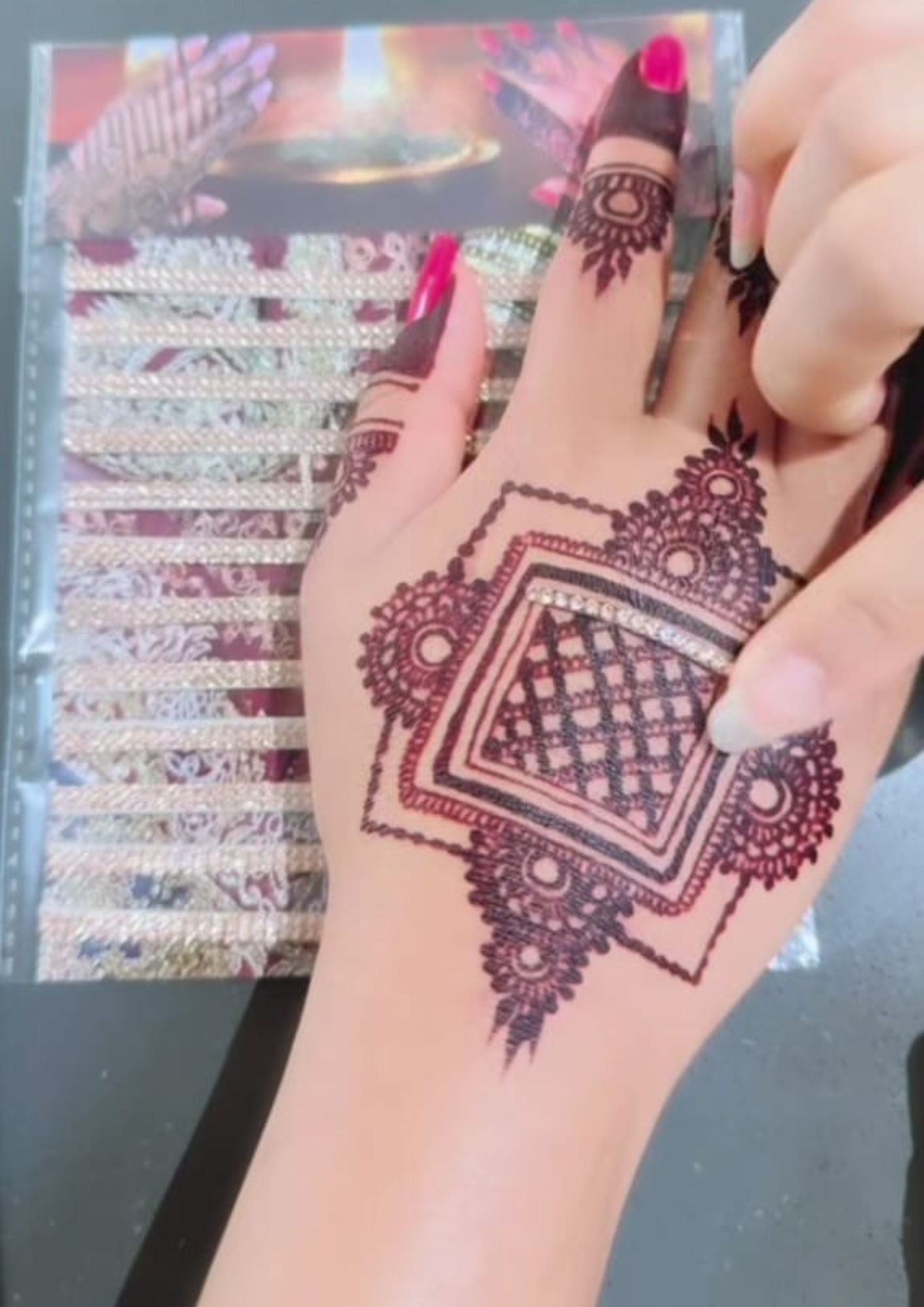 Silver Colour stick-on Diamanté Strips.