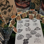 Reusable Mehandi/Henna Stamps Pack of 10 Beautiful Designs,Ink Pad and 1 Bridal Henna cone.