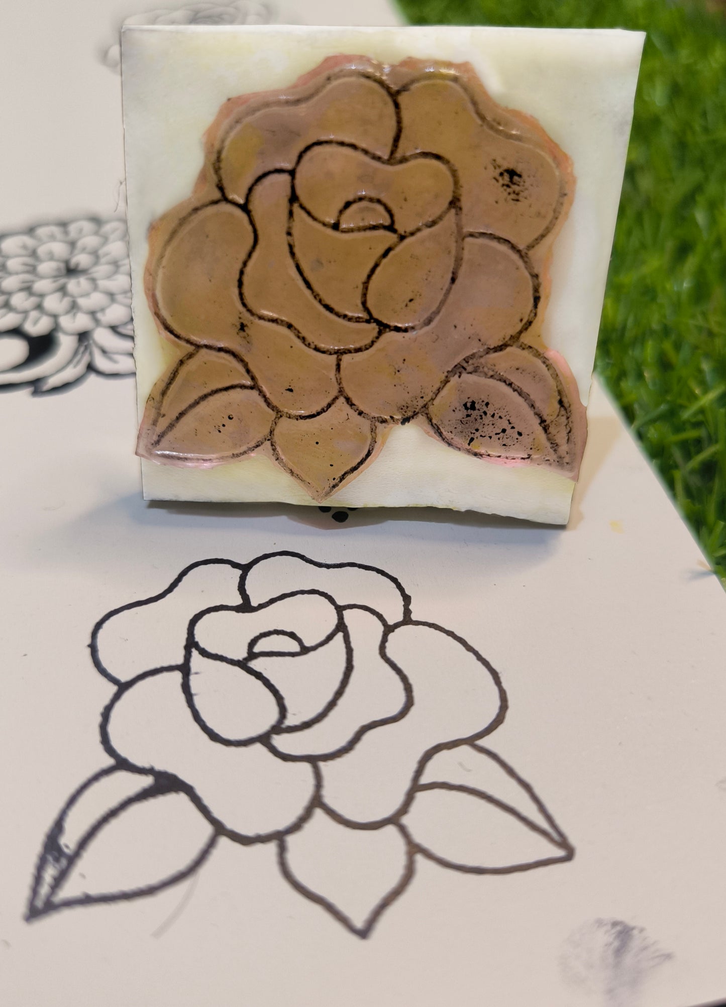 Reusable Mehandi/Henna Stamps Pack of 10 Beautiful Designs,Ink Pad and 1 Bridal Henna cone.