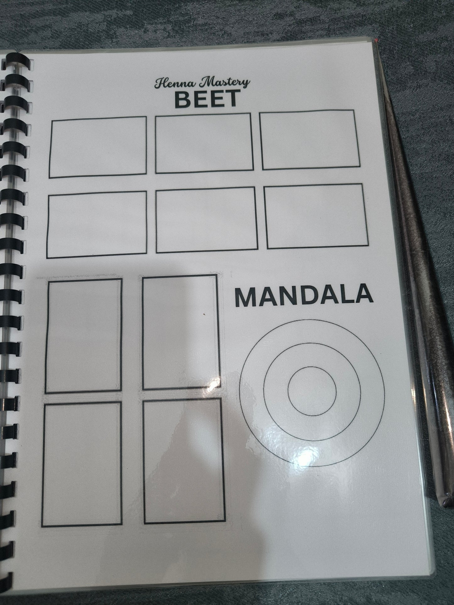 Henna Reusable Tracing Book + FREE Practice Cone.( The Empty Canvas,Full Laminated)