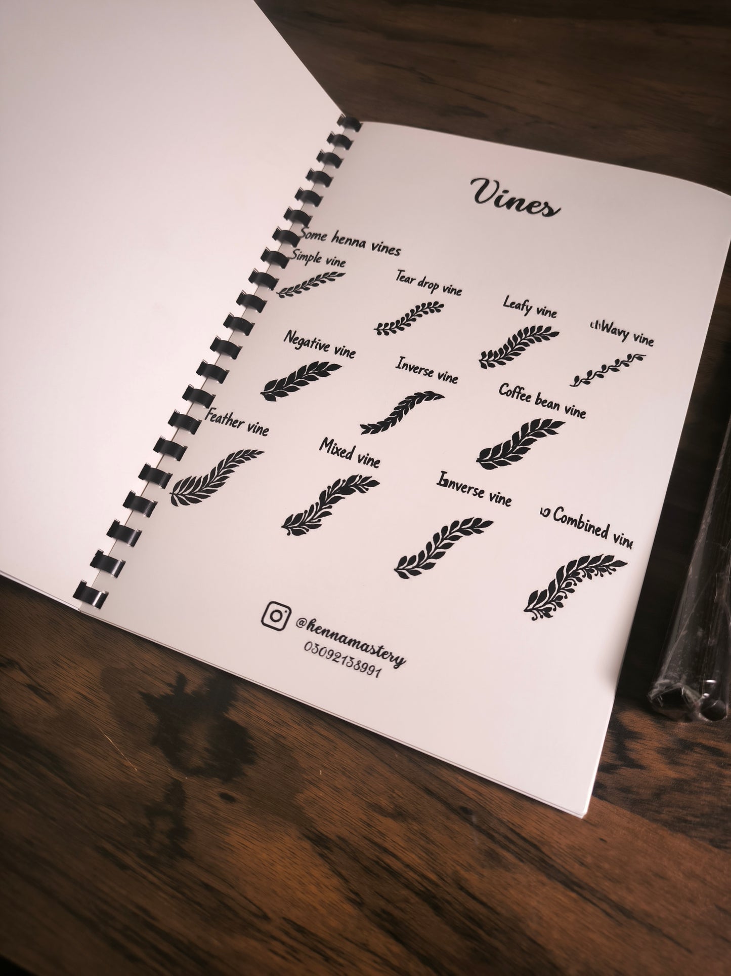 Arabic Henna Reusable Tracing Book + FREE Reusable Acrylic Sheet and a Practice Cone. (Volume 6)