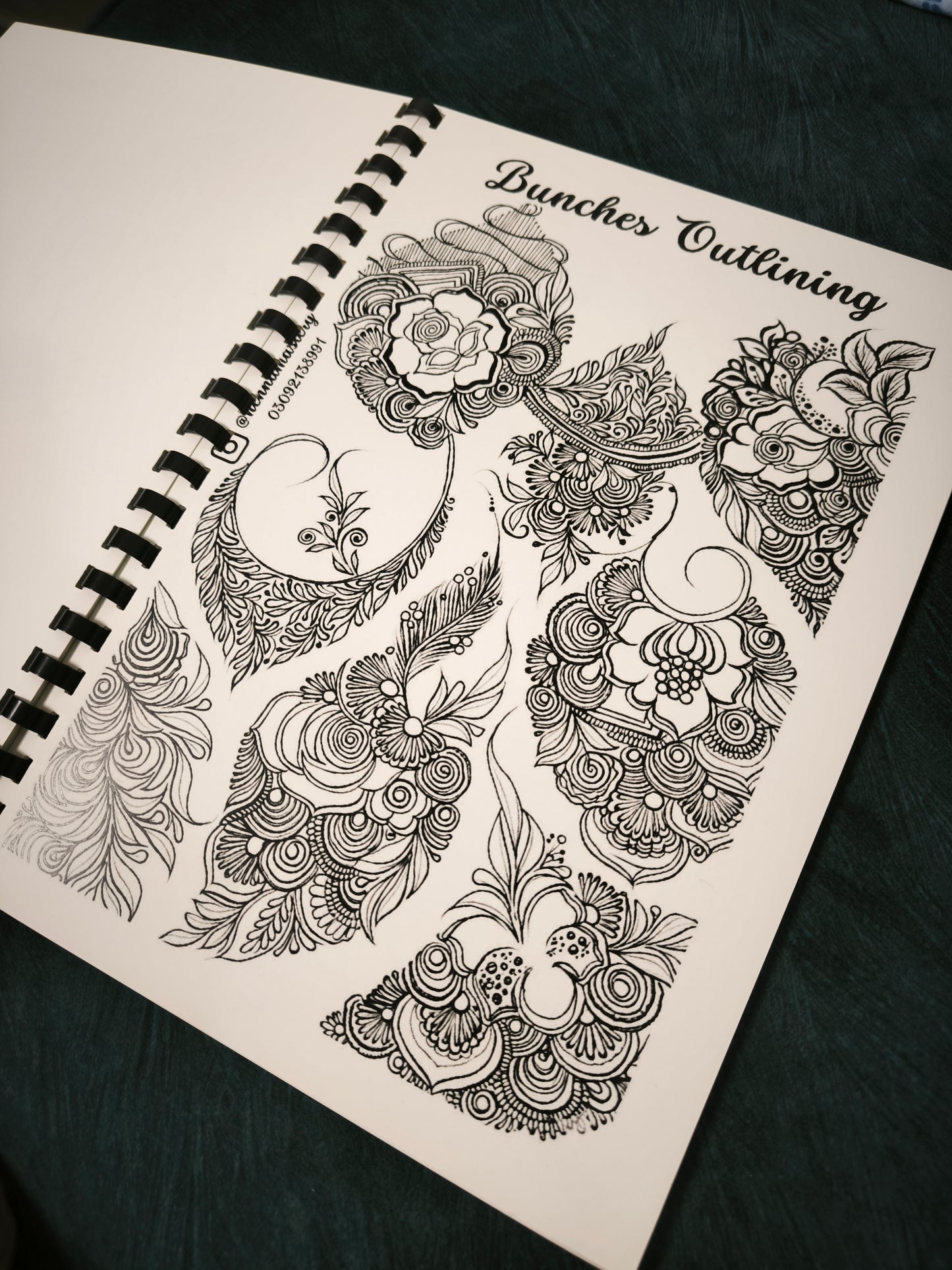 Arabic Henna Reusable Tracing Book Volumes Basic and Advanced Edition + FREE Reusable Acrylic Sheet and a Practice Cone.