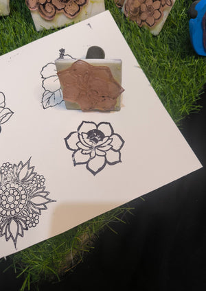 Reusable Mehandi/Henna Stamps Pack of 5  Beautiful Floral Designs and a Bridal Henna cone.
