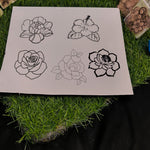 Reusable Mehandi/Henna Stamps Pack of 5  Beautiful Floral Designs and a Bridal Henna cone.