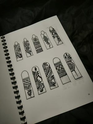Henna Reusable Tracing Book + FREE Reusable Acrylic sheet and a Practice Cone. (Volume 3)