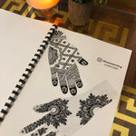 Bridal Henna Reusable Tracing Book + FREE Reusable Acrylic Sheet and a Practice Cone. (Volume 4)
