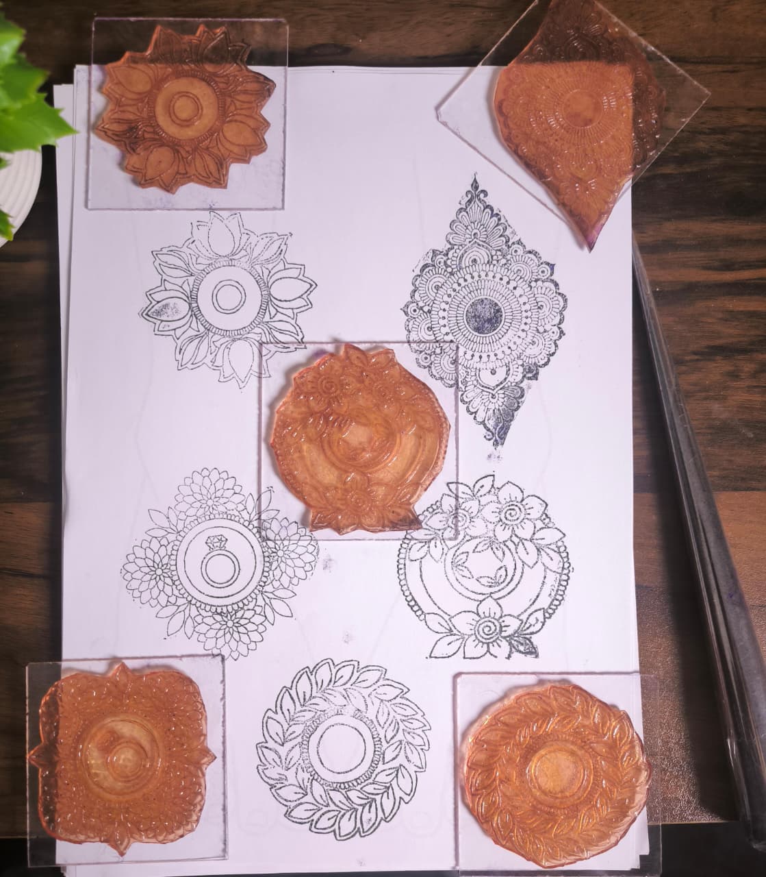 Mehndi Stamp Mandala Collection – Set of 5 Designs
