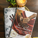 Pack of any 2 Henna Tracing Books of your choice with Reusable Acrylic sheet, a practice cone and free Dc.