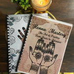 Pack of any 2 Henna Tracing Books of your choice with Reusable Acrylic sheet, a practice cone and free Dc.