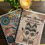 Pack of any 2 Henna Tracing Books of your choice with Reusable Acrylic sheet, a practice cone and free Dc.