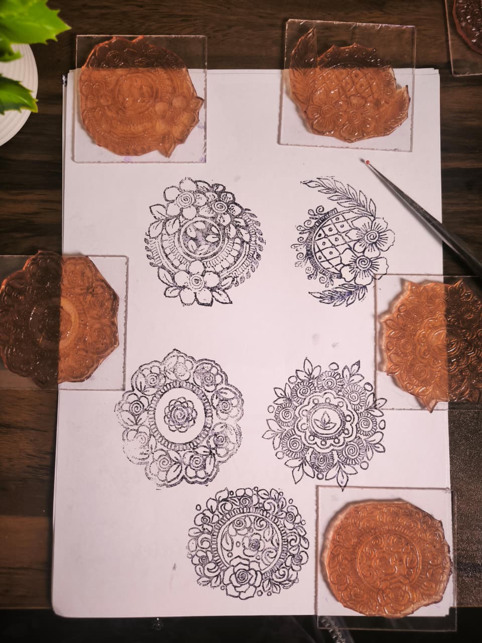 Mehndi Stamp Mandala Collection – Set of 5 Designs