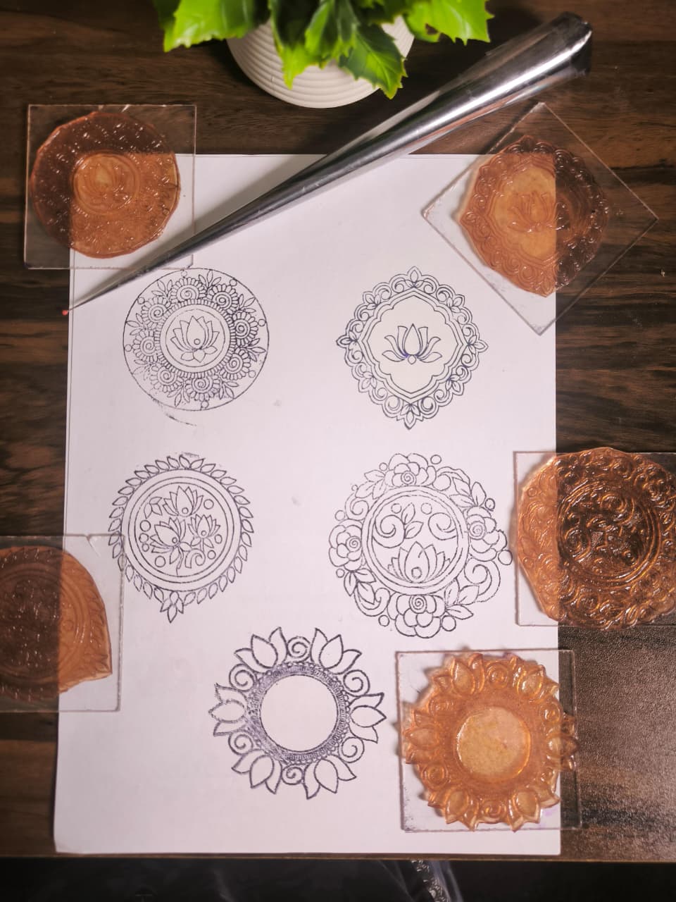 Mehndi Stamp Mandala Collection – Set of 5 Designs