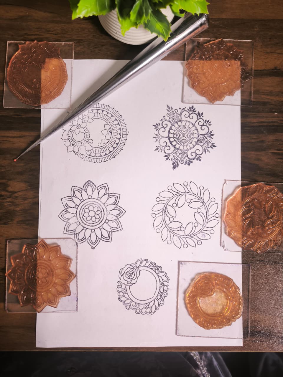 Mehndi Stamp Mandala Collection – Set of 5 Designs