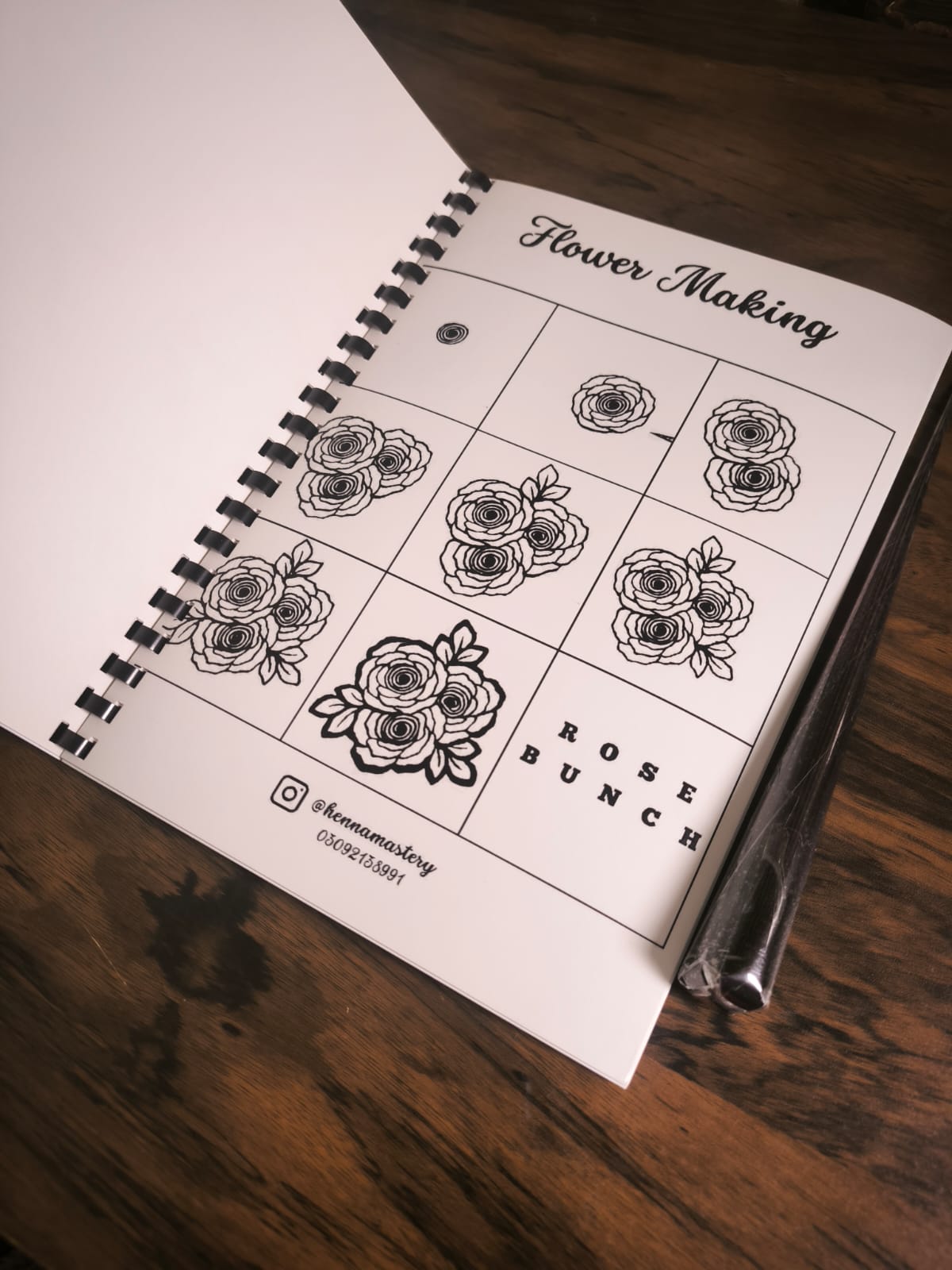 Arabic Henna Reusable Tracing Book Volumes Basic and Advanced Edition + FREE Reusable Acrylic Sheet and a Practice Cone.