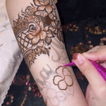 Reusable Mehandi/Henna Stamps Pack of 2 and a Bridal Henna cone.
